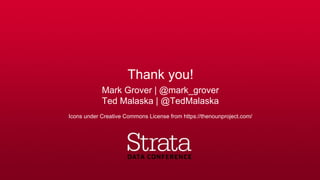 Thank you!
Mark Grover | @mark_grover
Ted Malaska | @TedMalaska
Icons under Creative Commons License from https://thenounproject.com/
 