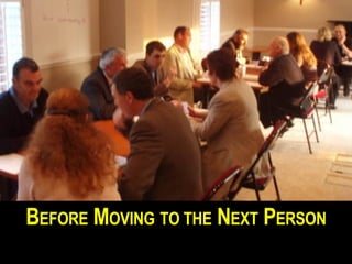 B EFORE M OVING TO THE N EXT P ERSON