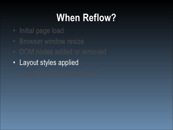 Javascript Reflow Layout | speed up your javascript Javascript Reflow Layout | speed up your javascript