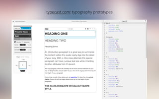 typecast.com: typography prototypes
 