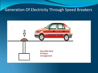 Generation Of Electricity Through Speed Breakers
 