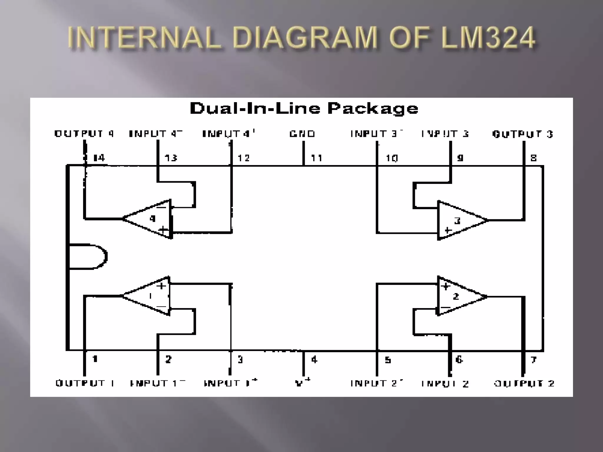 ComparatorThe comparator used in the circuit is LM324The comparator compares the rectified voltage at the positive terminal with the filtered input voltage at the negative terminal which acts as a reference and hence generates a square wave.The magnitude of the square wave is equal to the saturation value, and its magnitude is positive when the input voltage is greater than the reference voltage and vice versa.The resultant output wave forms the input to the AND gate