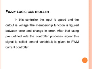 Speed control of dc motor by fuzzy controller | PPTX | Programming ...