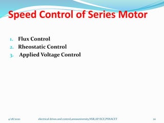 Speed control of dc motor conventional methods and solid state control ...