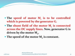 Speed control of dc motor conventional methods and solid state control ...