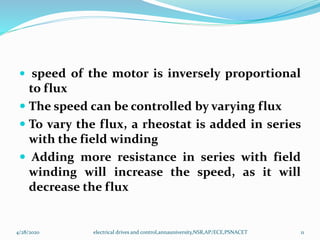Speed control of dc motor conventional methods and solid state control ...