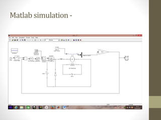 Engine Speed Control Matlab Model Speed control of dc motor using matlab | PPTX