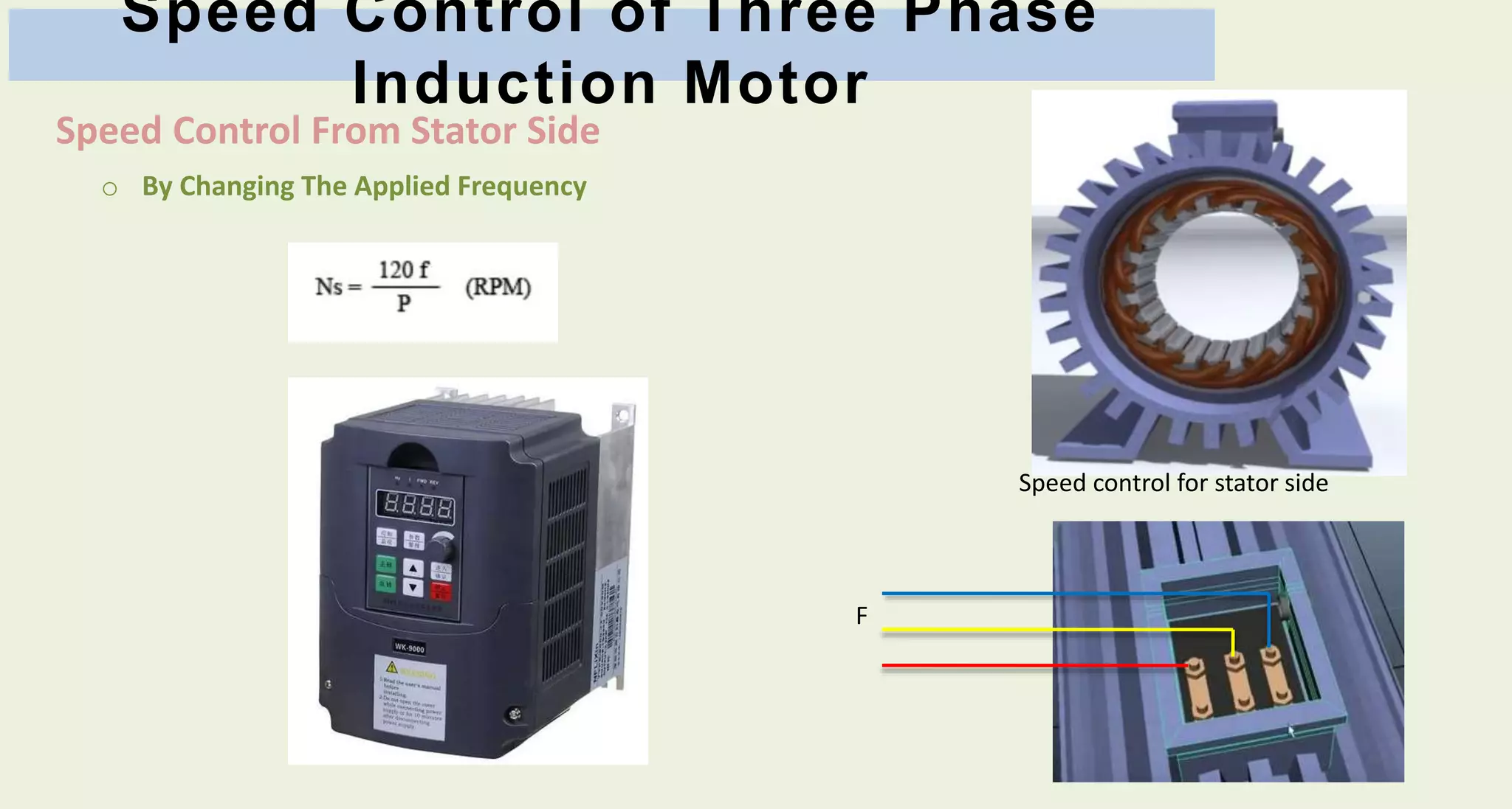 Speed control of three phase induction motor | PPTX