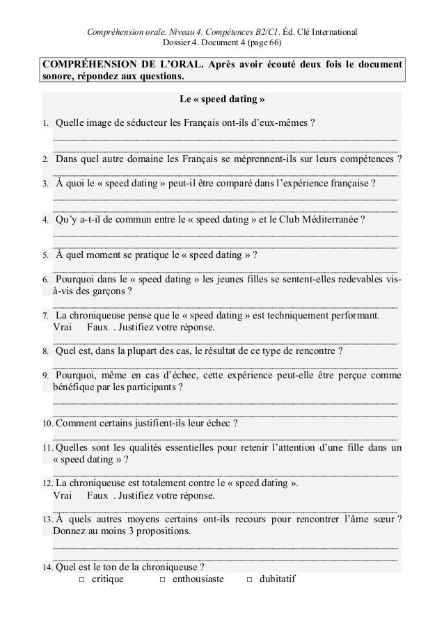 le speed dating