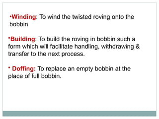 Comprehensive Overview of Simplex/Roving Frame and Speed Frame ...