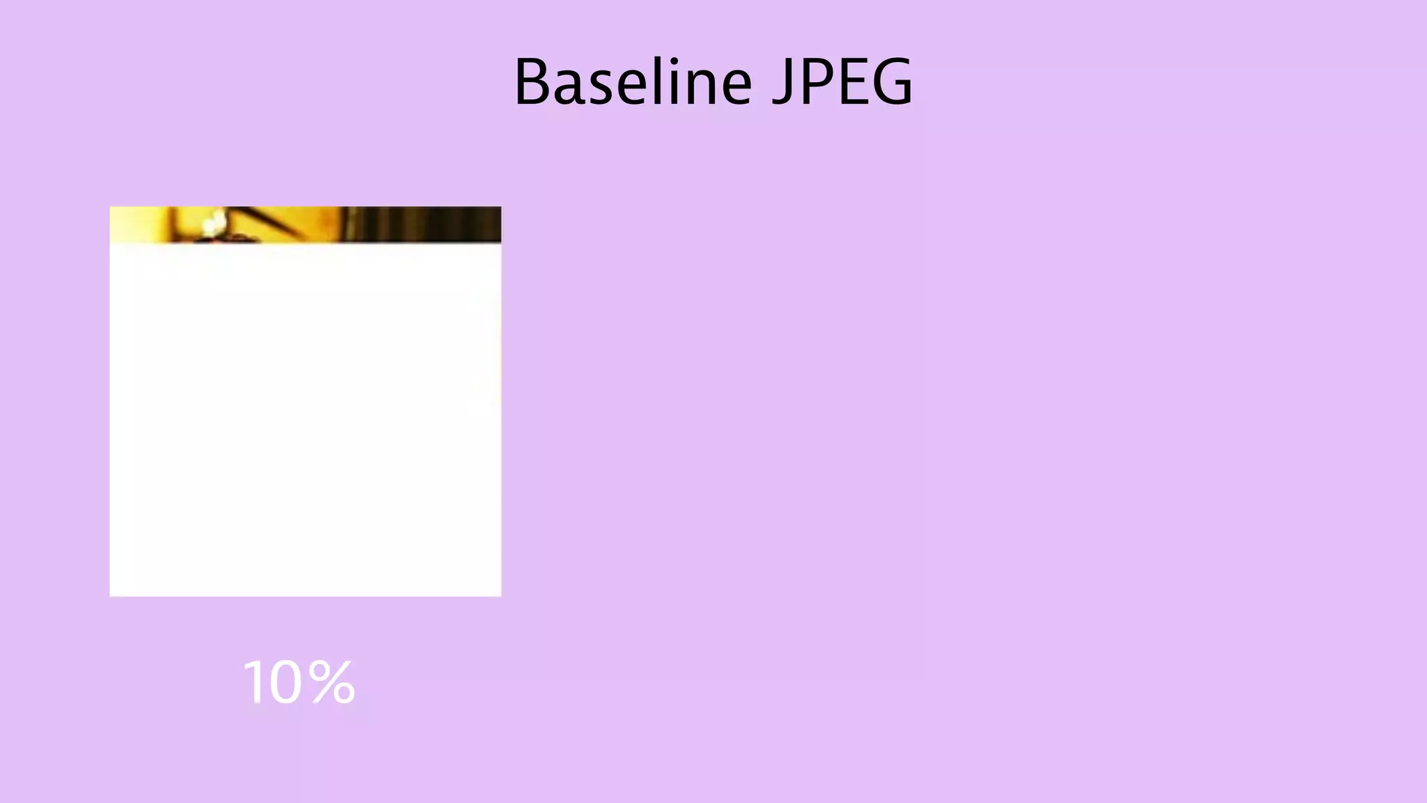 Baseline JPEG
10%
 