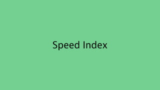 Speed Index
 