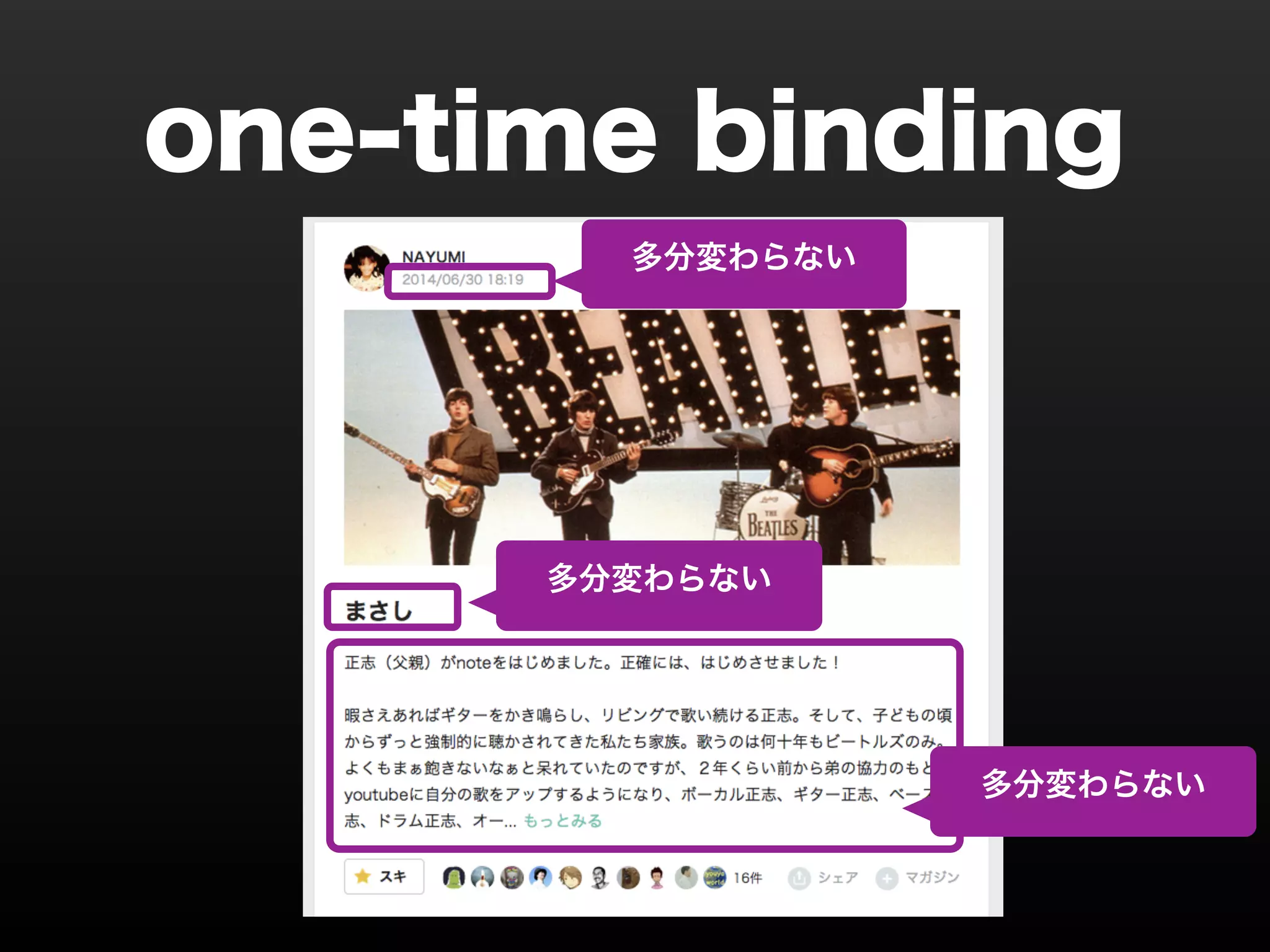 one-time binding 多分変わらない 多分変わらない 多分変わらない 