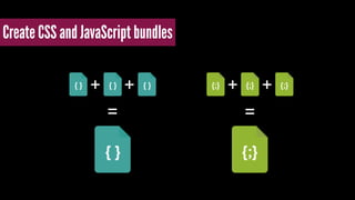 Create CSS and JavaScript bundles 
+ + + + 
= = 
 