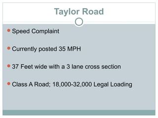 Speed limit changes | PPT
