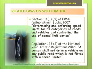 SPEED LIMITER: A Road Safety Solution | PPTX