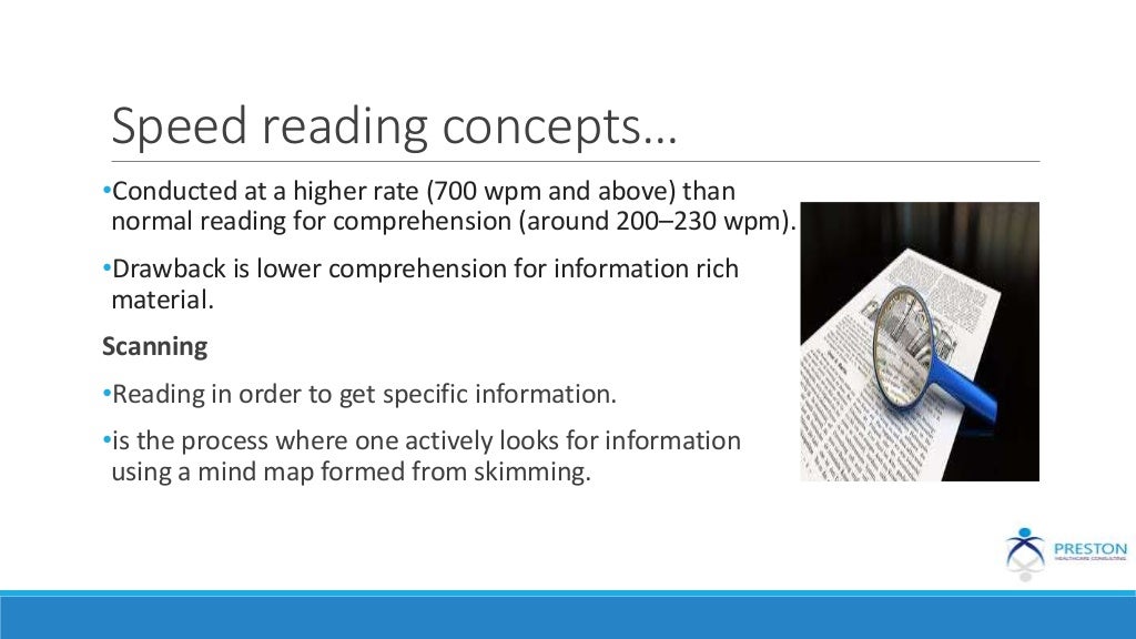 Speed reading