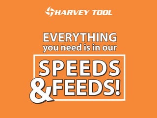 EVERYTHING
you need is in our
SPEEDS
FEEDS!&
 