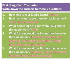 Speed tasks a2 media