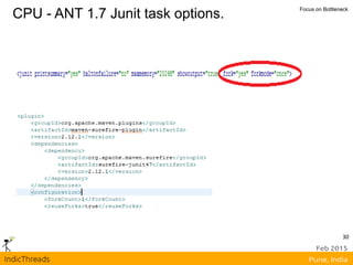 CPU - ANT 1.7 Junit task options. Focus on Bottleneck
30
 