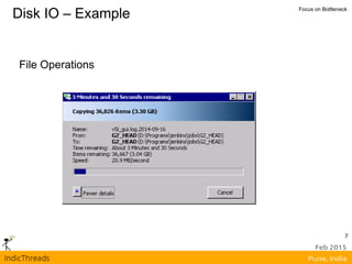 7
Disk IO – Example Focus on Bottleneck
File Operations
 