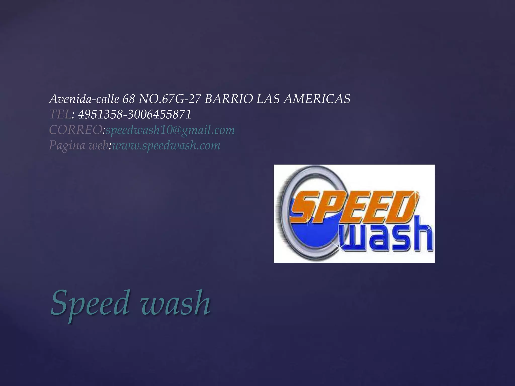 Speed Wash En Espaol