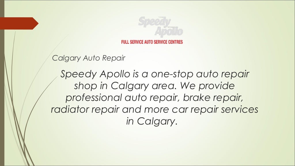 Speedy Apollo Calgary Auto Repair Services