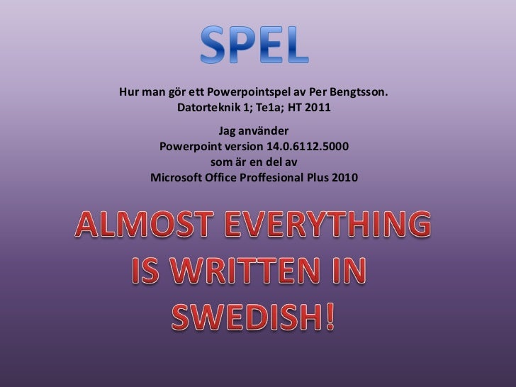 Hur man gör Powerpointspel Hur man gör Powerpointspel
