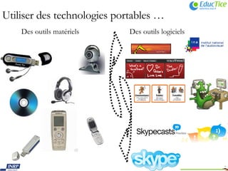 Utiliser des technologies portables … Des outils logiciels Des outils matériels 