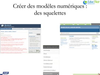 Créer des modèles numériques : des squelettes 