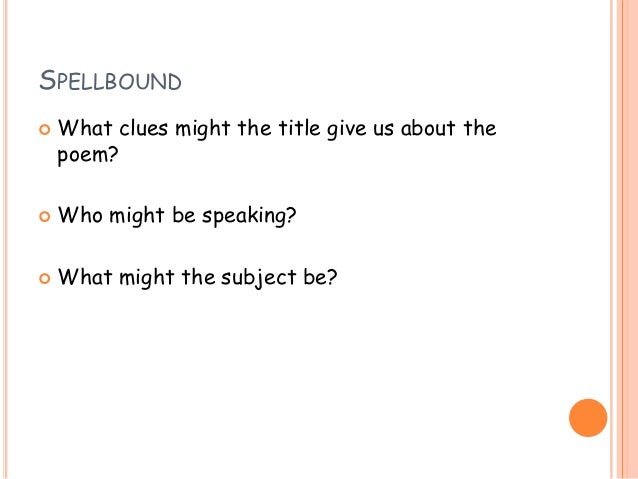 Spellbound 1 Spellbound 1
