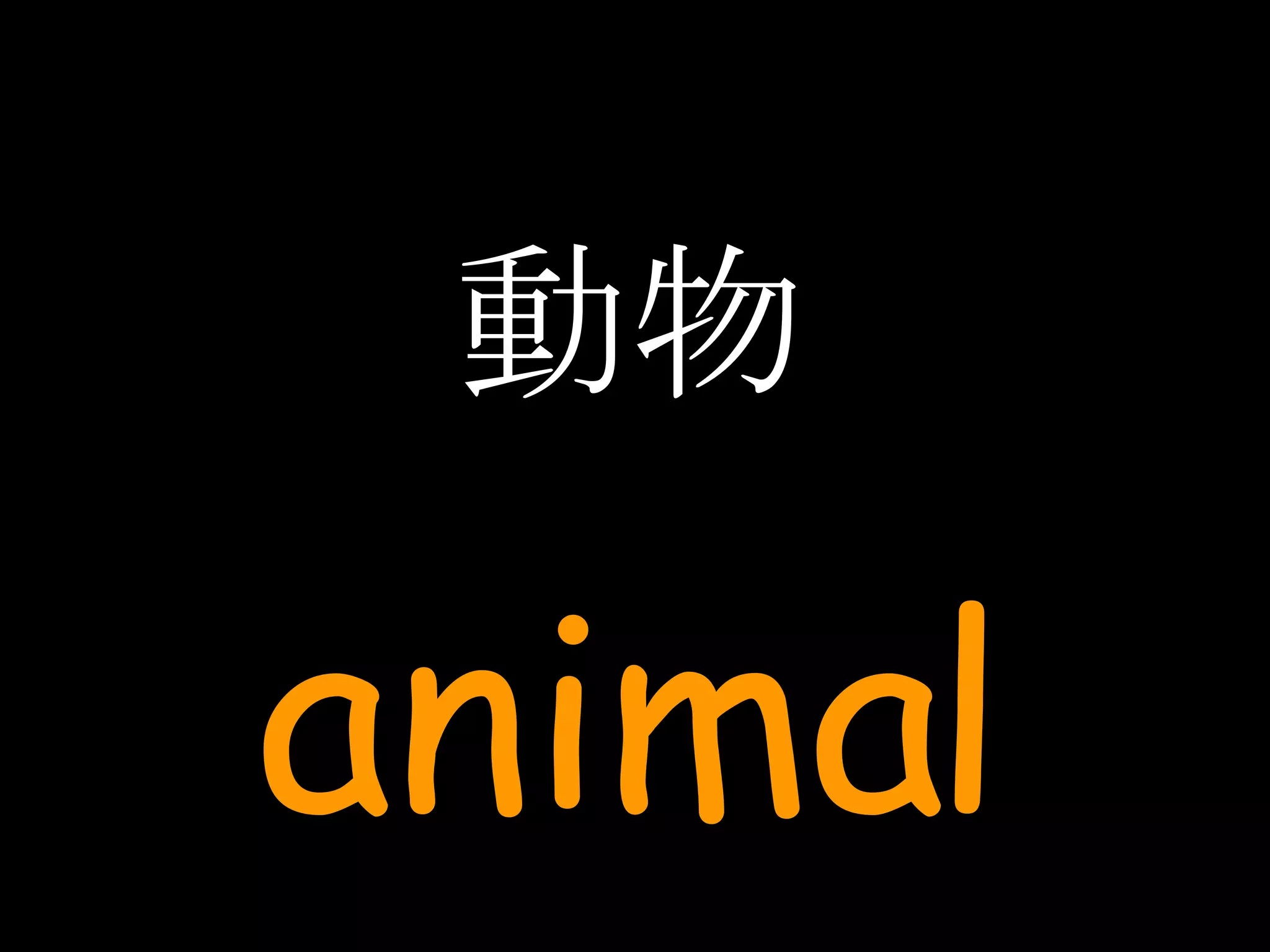 動物 animal 