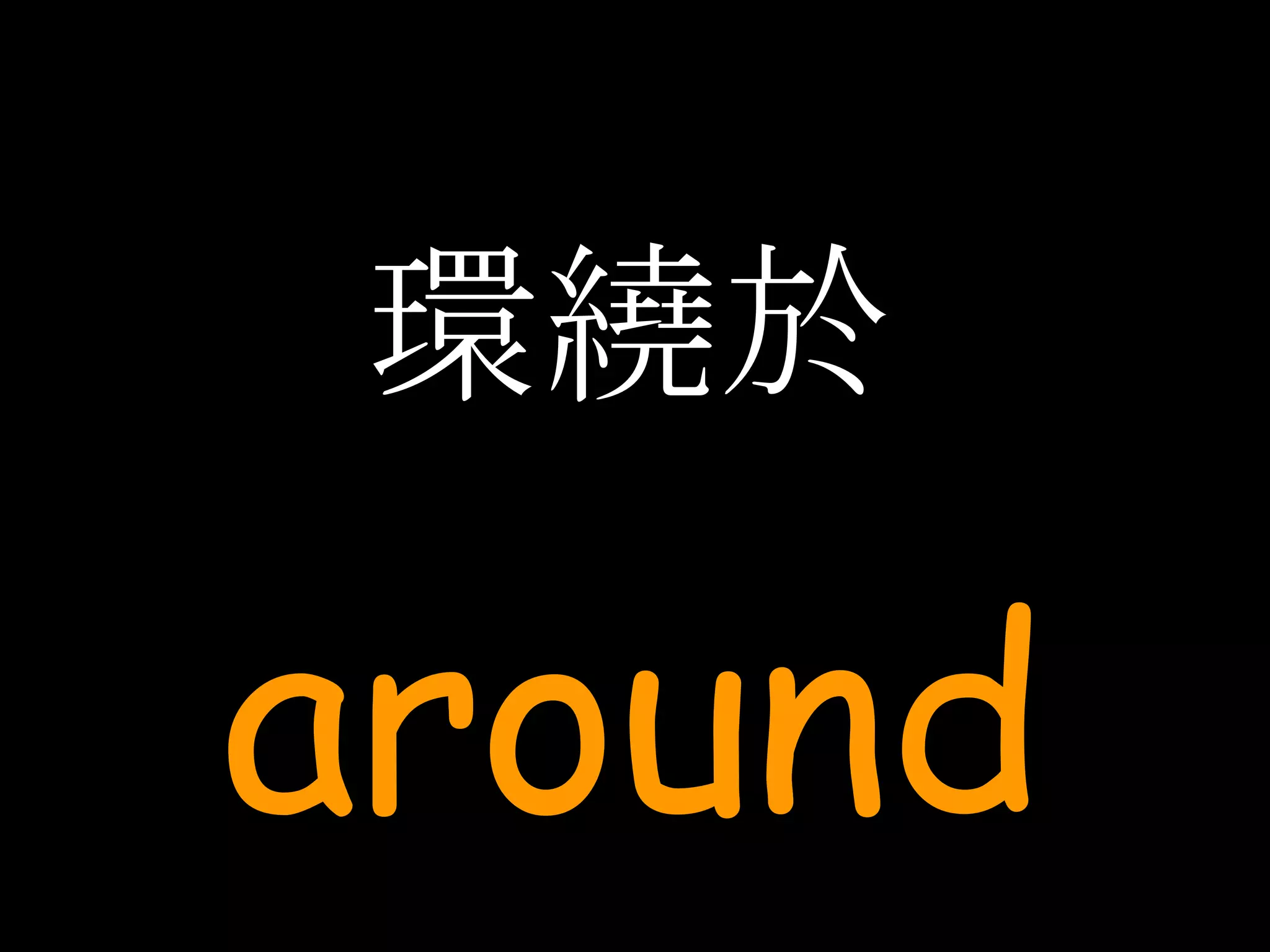 環繞於 around 