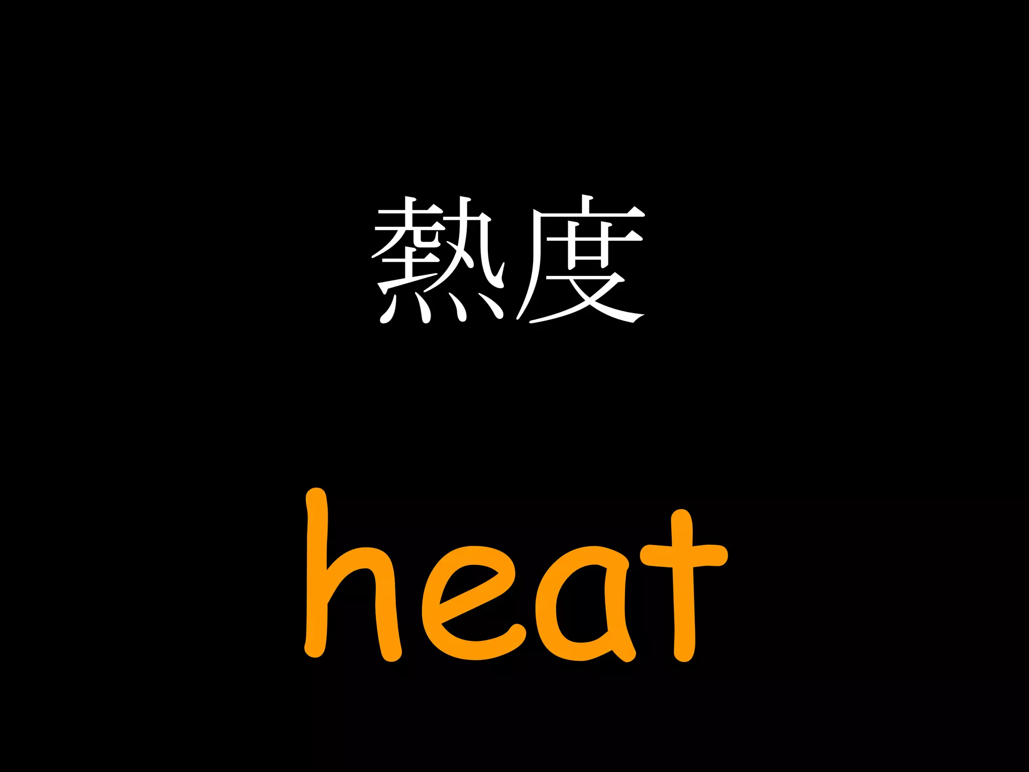 熱度 heat 