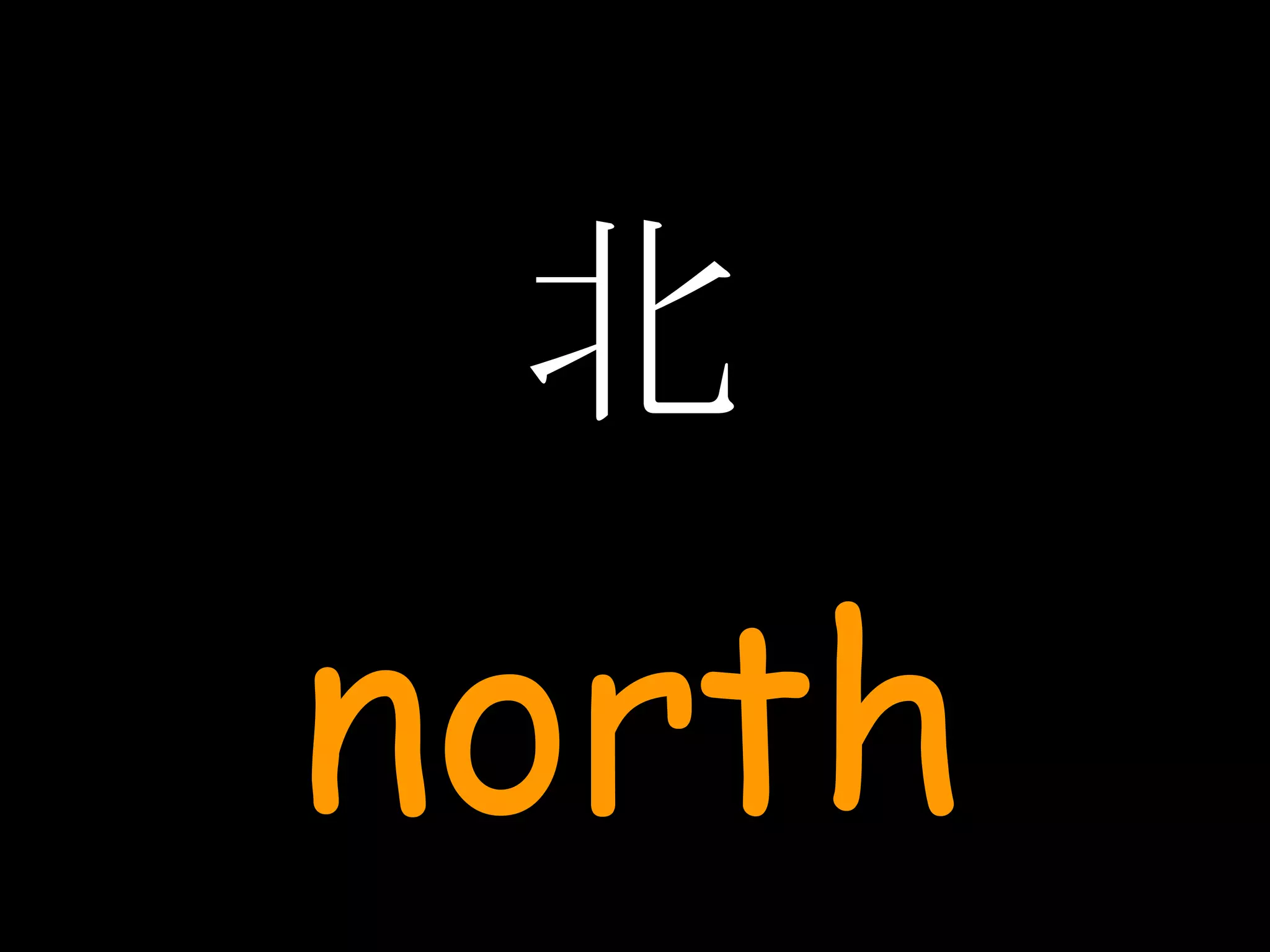 北 north 