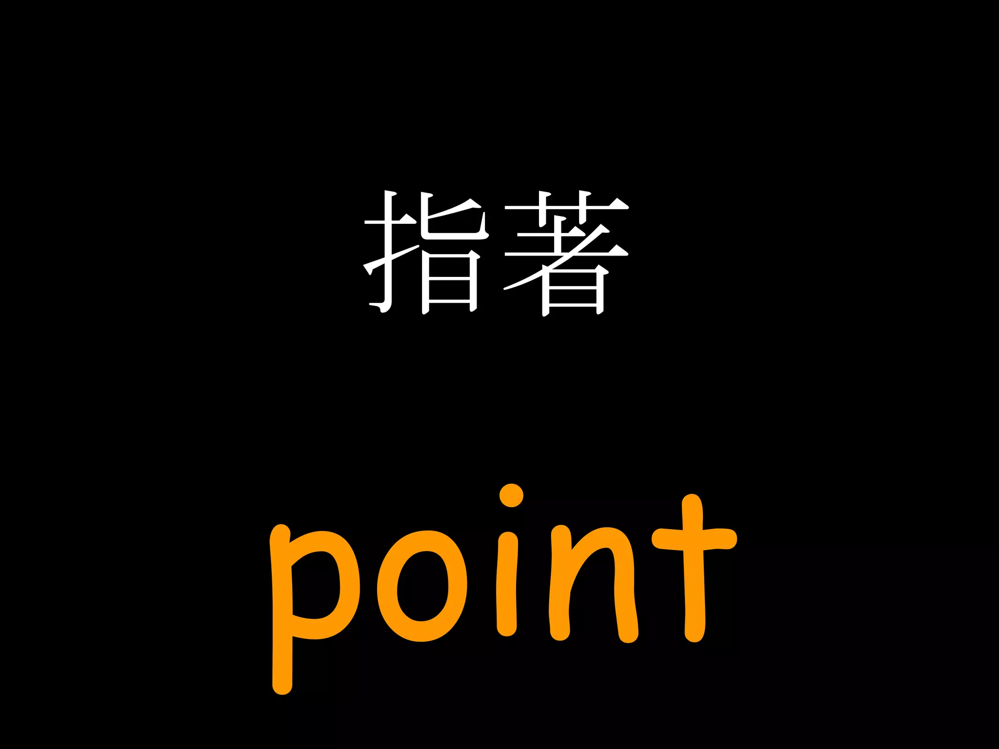 指著 point 