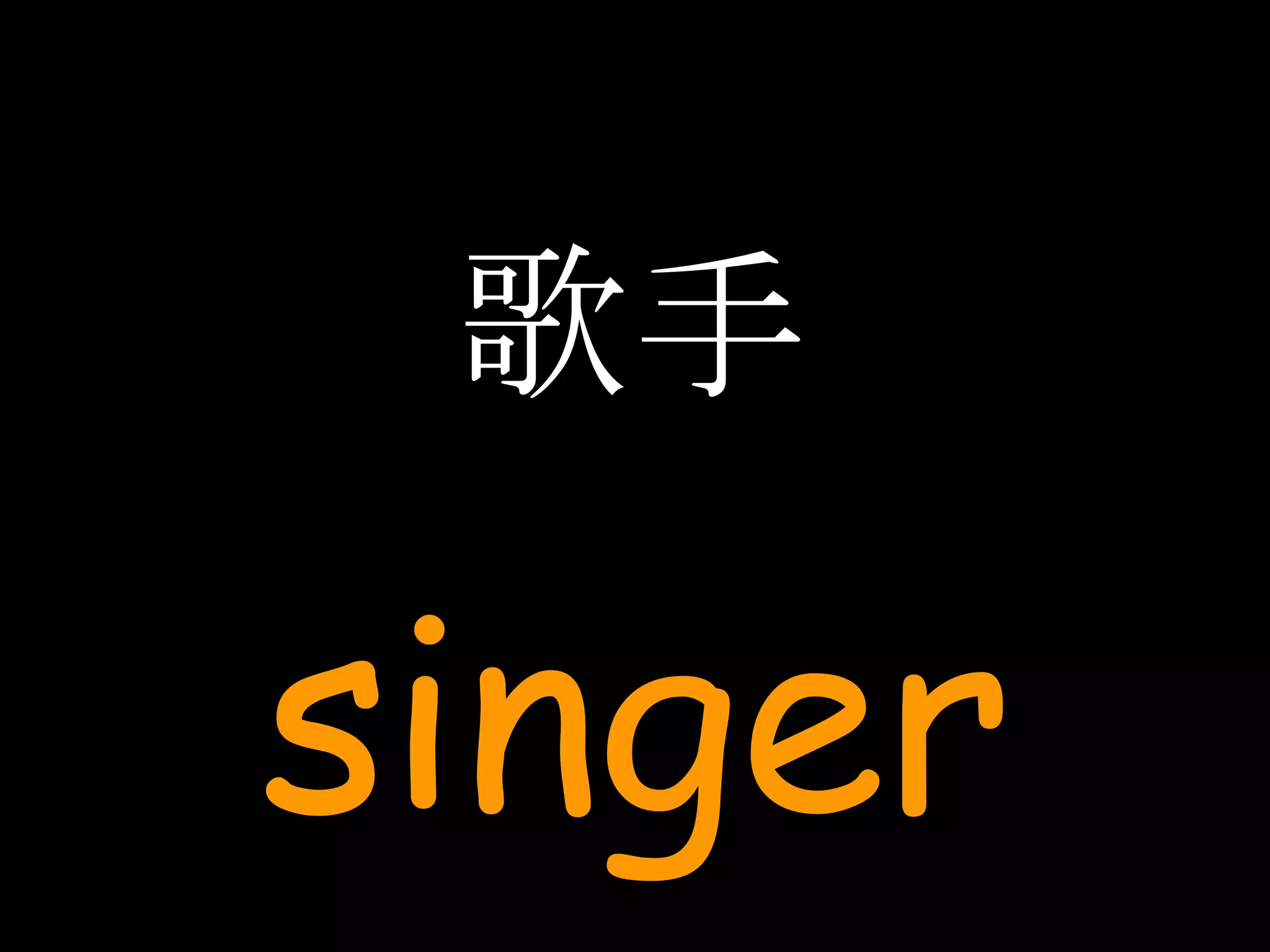 歌手 singer 