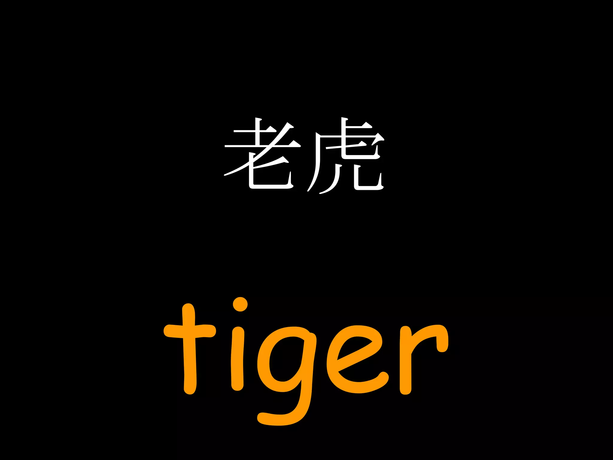 老虎 tiger 