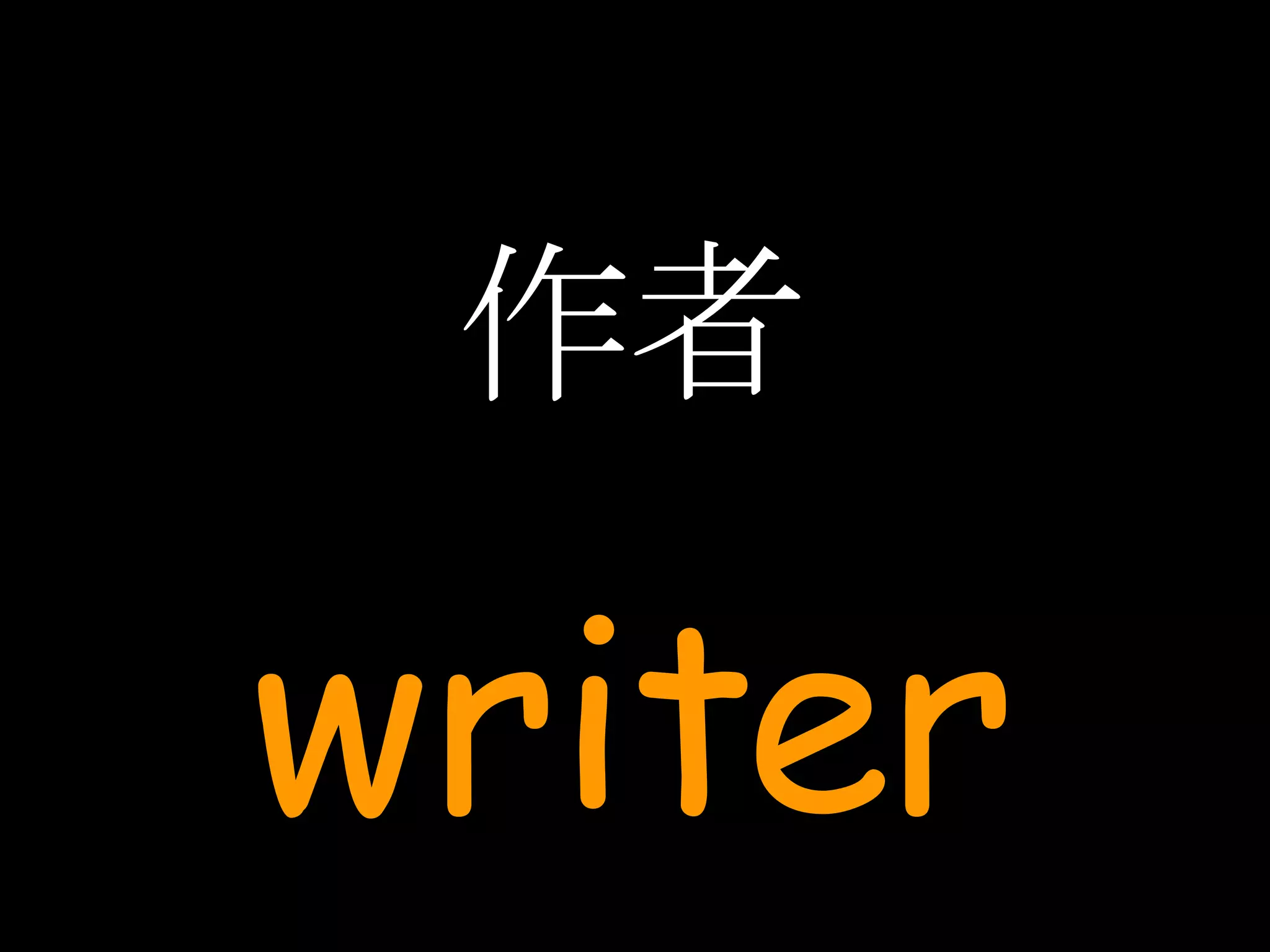 作者 writer 
