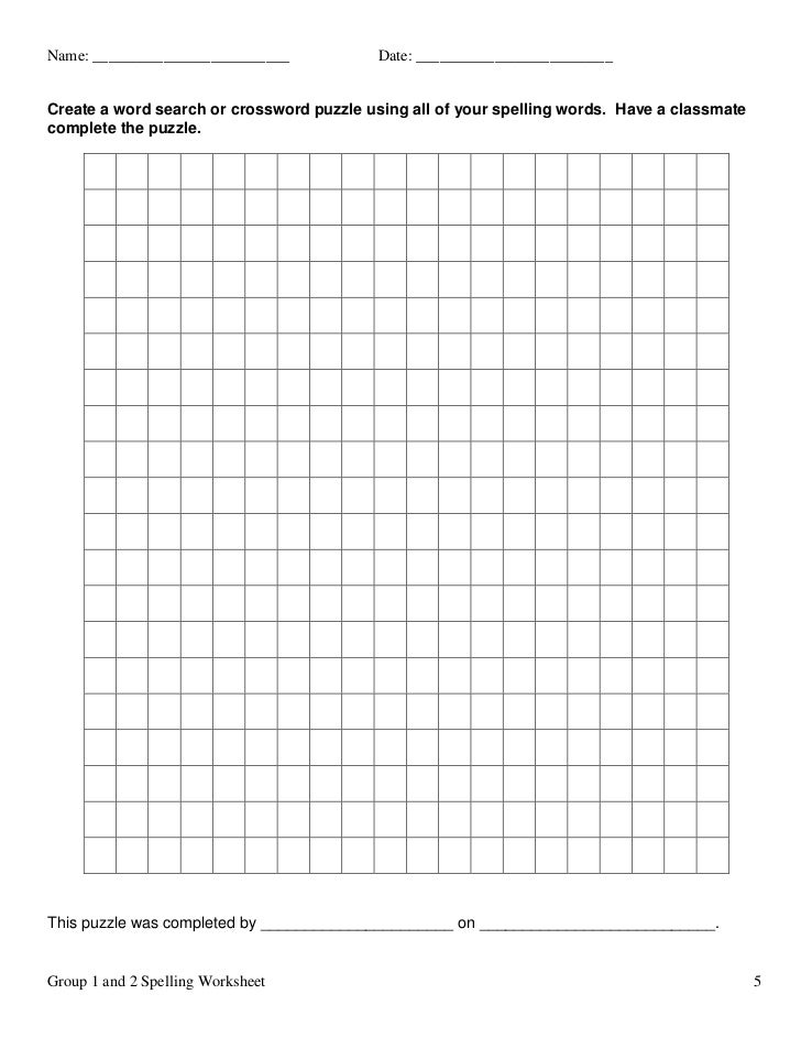 Spelling group-1-and-3-worksheets
