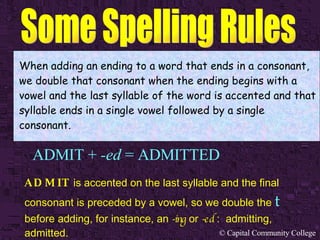Spelling Rules | PPT