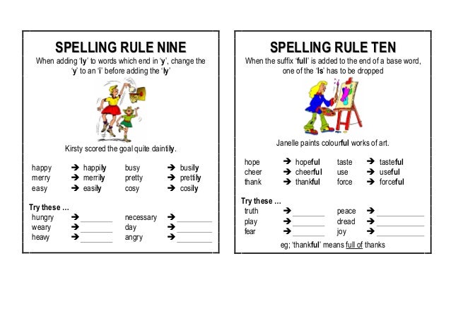 Spelling rules
