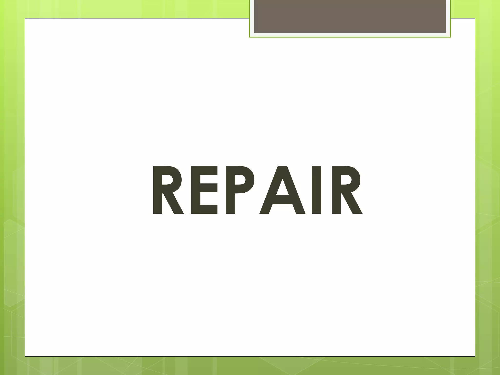REPAIR 
 