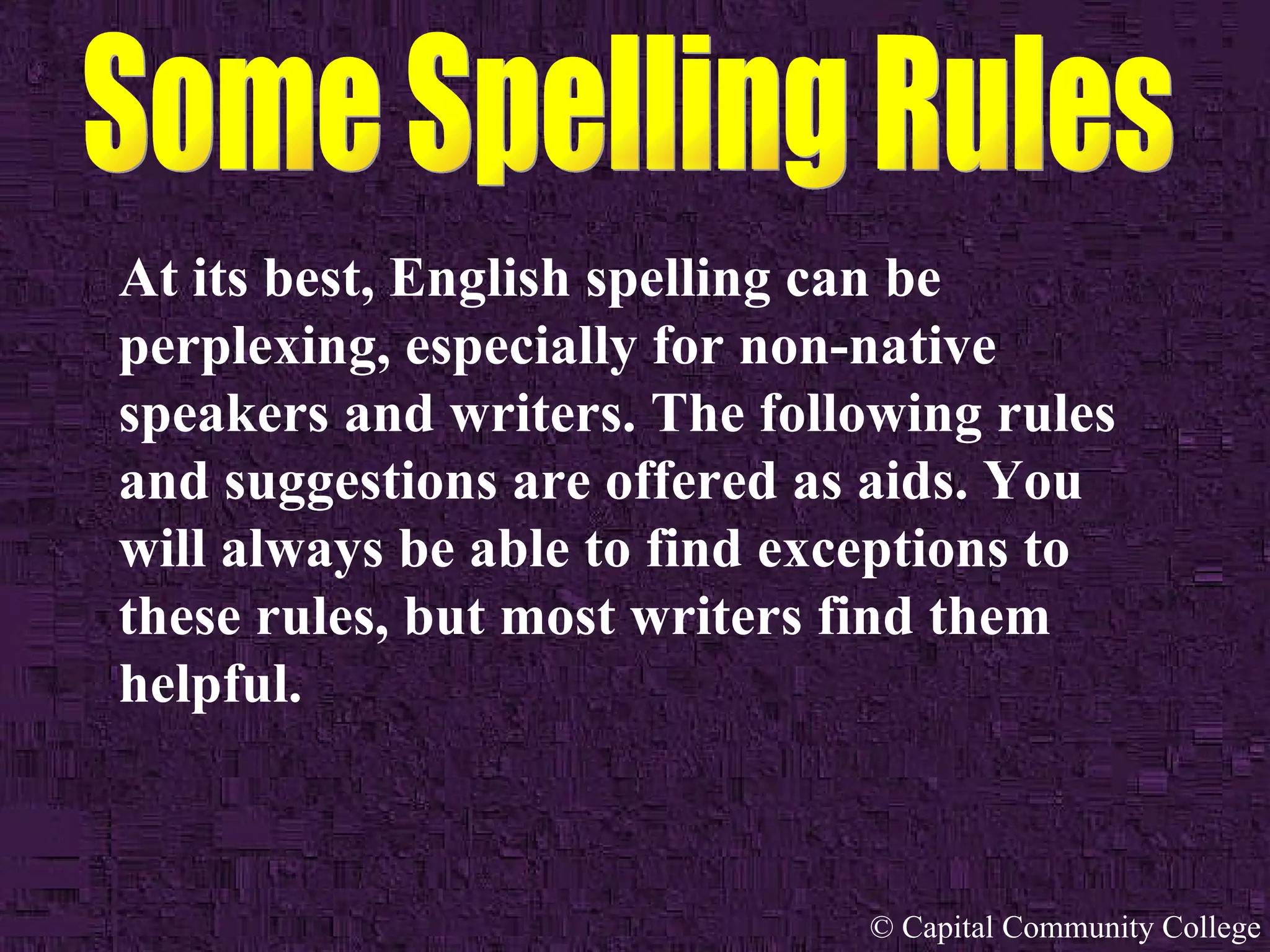 Spelling Grammar | PPT