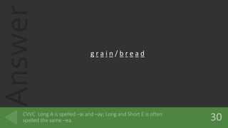 Answer
g r a i n / b r e a d
 