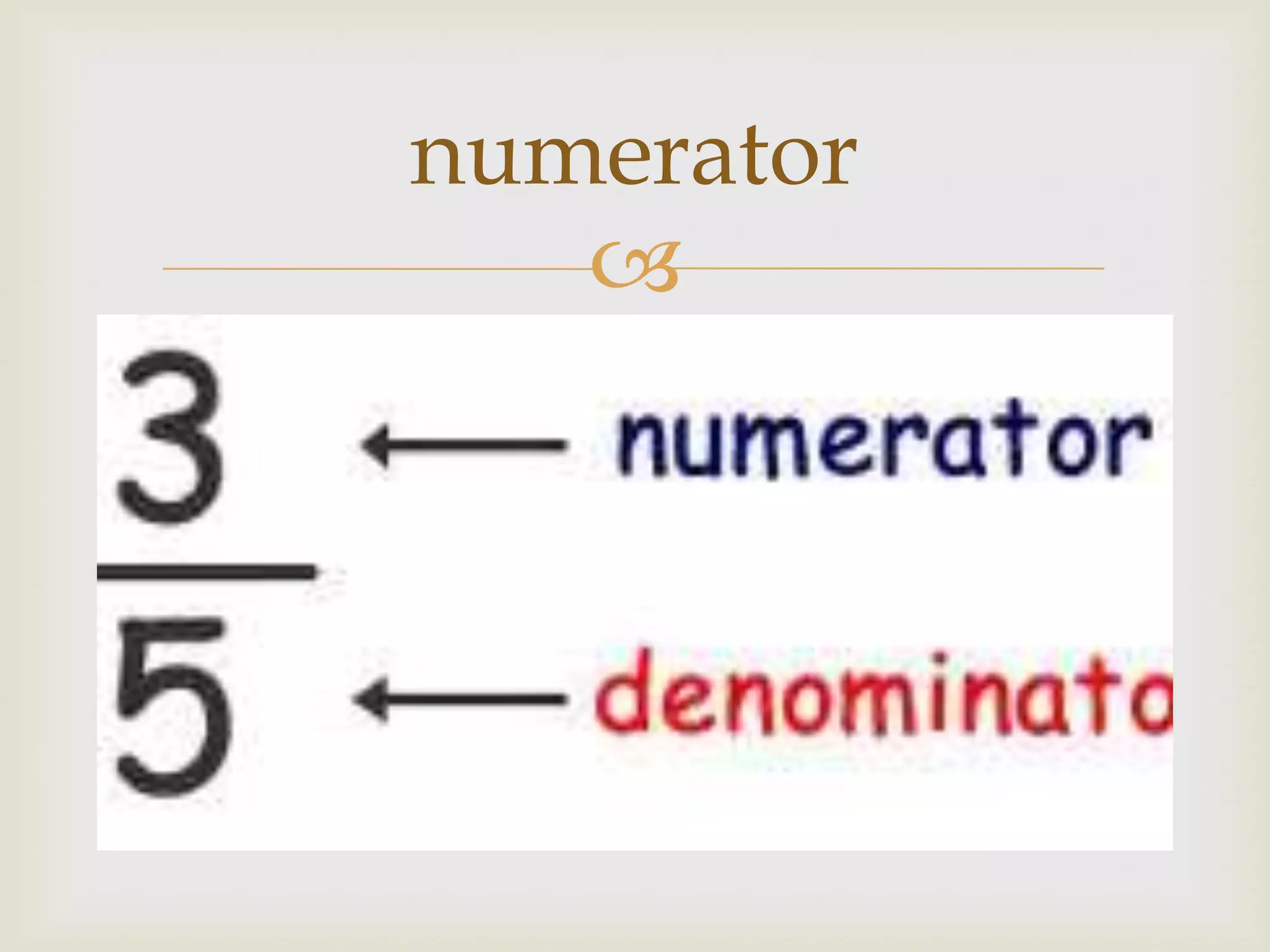 numerator
   
 