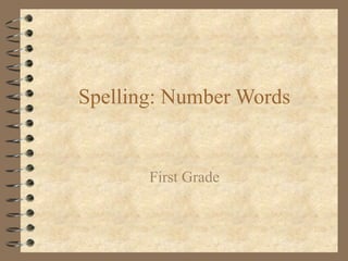 Spelling: Number Words
First Grade
 