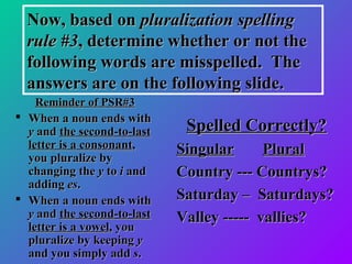 Pluralize Spelling ppt | PPT