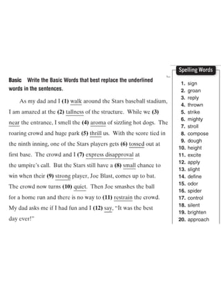 Spelling review1stbimester