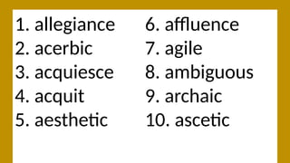SPELLING TEST 1 for the English Culmination.pptx